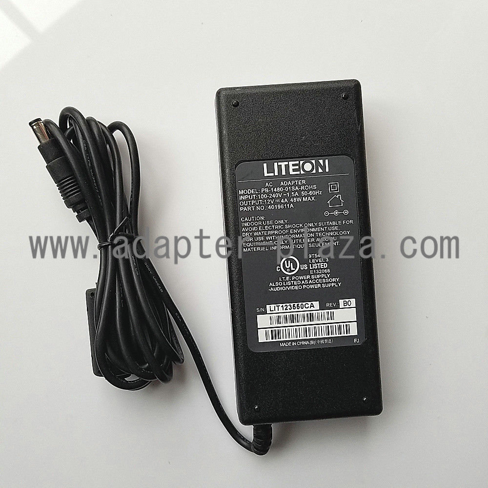 NEW LITEON 12V 4A 48W 4019611A AC DC Adapter PB-1480-01SA-ROHS Power Supply 5.5*2.5mm - Click Image to Close